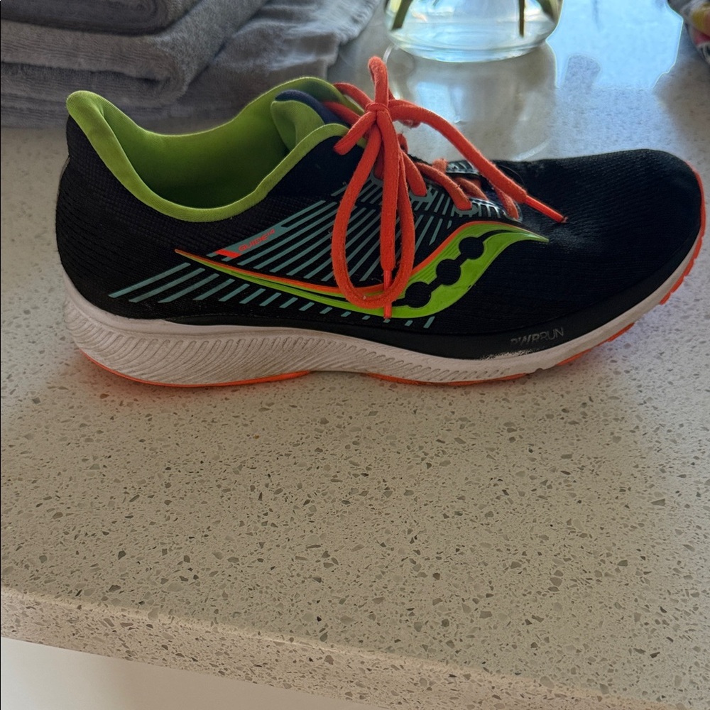 Saucony Men's Athletic Shoes - Black, Green, and Orange Guide 14